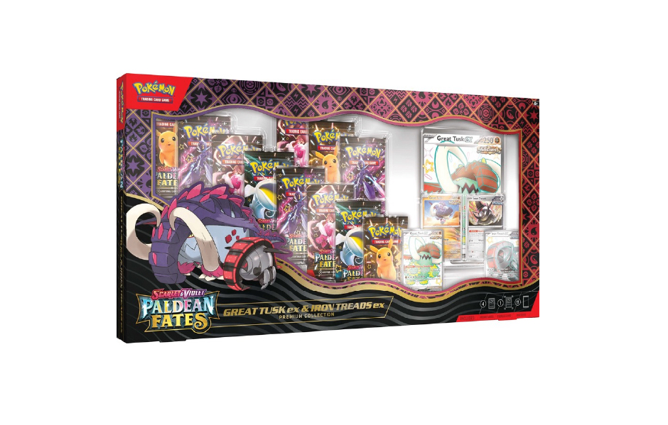 Great Tusk Ex & Iron Treads Ex Premium Collection Pokemon Paldean Fates